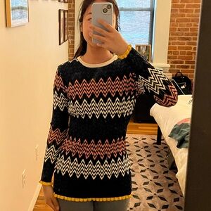 Missoni-inspired multi-color crew-neck Knitwear sweater